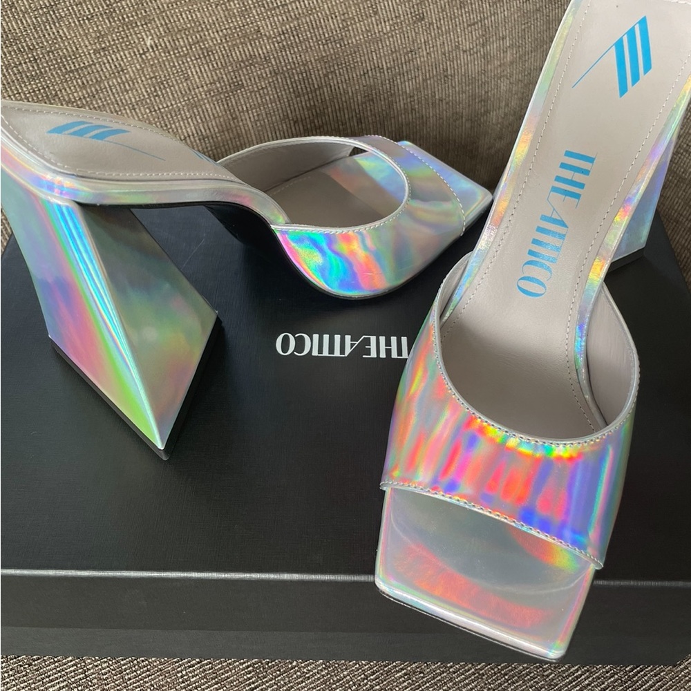 The Attico silver shoes. Worn once